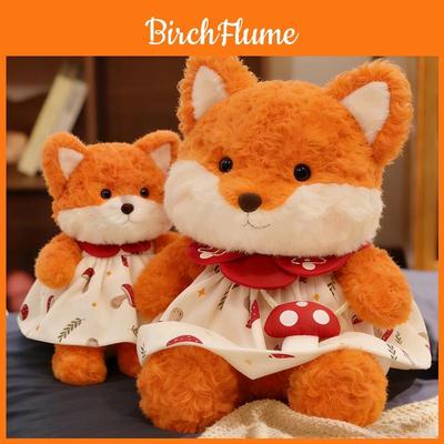 Mushroom Fox Plush Toy With Cartoon Animal Design For Kids Gift Idea