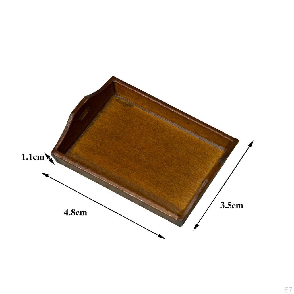 1/12 Doll House Serving Tray, Food Trays Fruit Plate Dinner Miniature Early Educational Toys