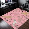 Pink Leopard Pattern Plush Rug Living Room Bedroom Floor Mat Animal Print Fashion Design Soft Carpet Home Decor
