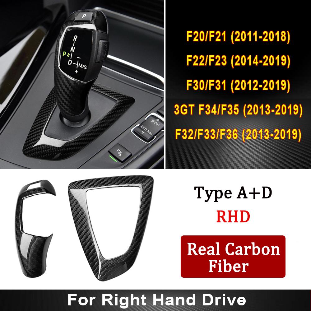 Collier de levier de vitesse en fibre de carbone pour BMW F30 F10 F15 F07 F20 F21 F22 F32 F34 F35 5GT