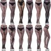 European & American Fashion Fishnet Pantyhose with Sexy Tattoo Lace Design