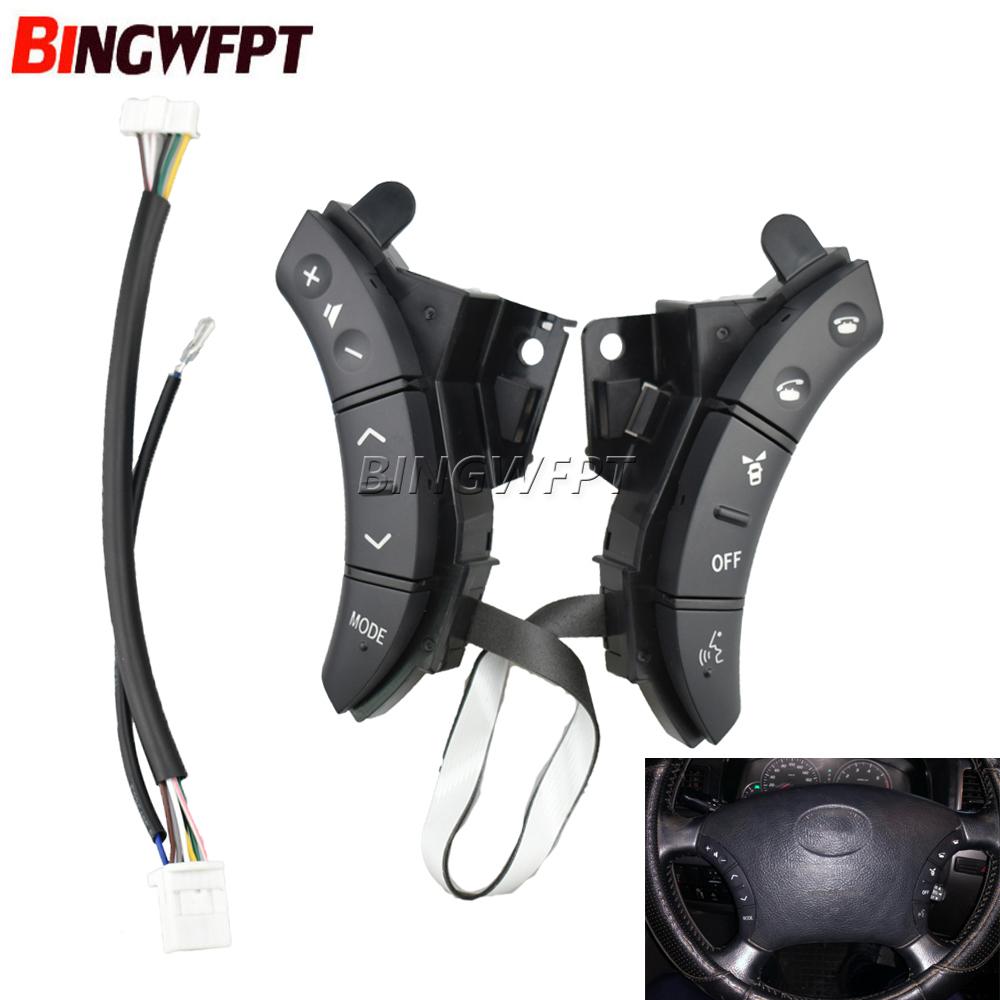 Auto Parts Multi-function Steering Wheel Control Switch Buttons For Toyota Land Cruiser Prado 120 2004-2009 75B037