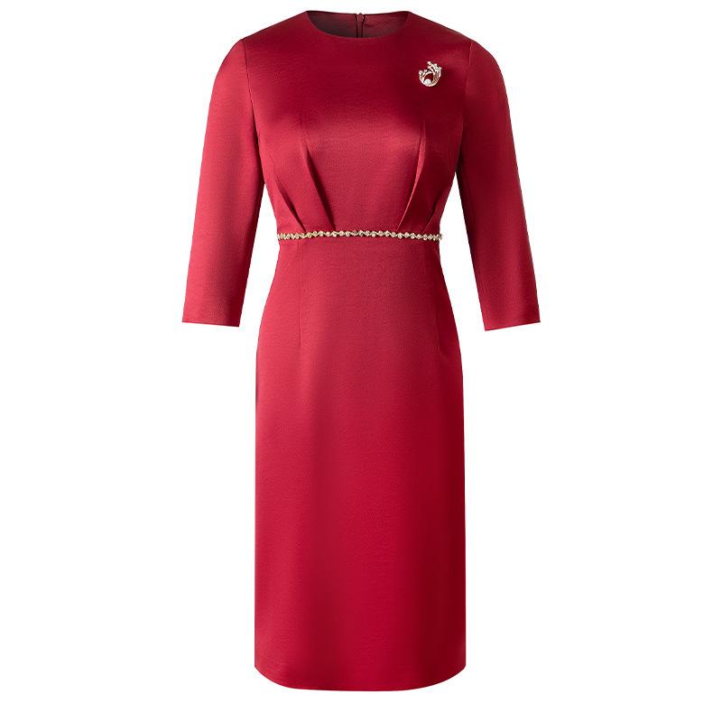 2024 Spring Elegant A-line Petite Mother of the Bride Dress for Weddings and Banquets