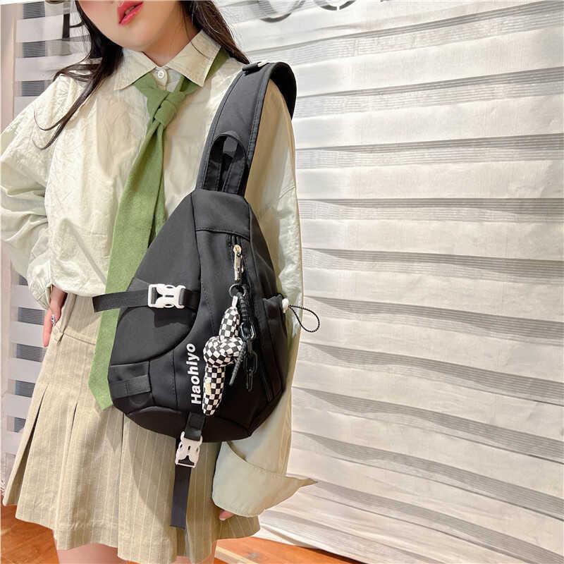 Sac de poitrine élégant et imperméable en nylon, unisexe, pour le voyage et les trajets quotidiens