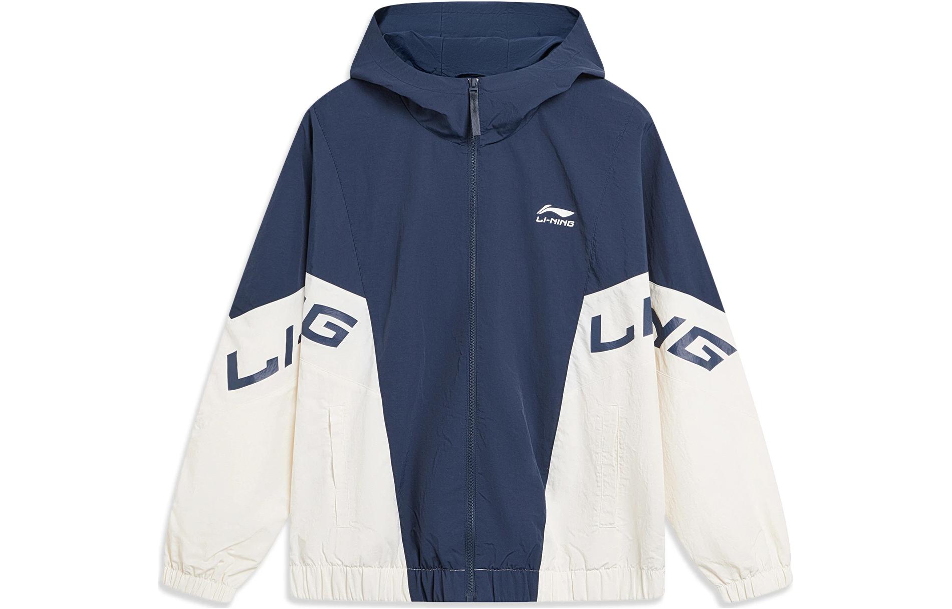 Li Ning Sports Fashion Collection Trench Coats Unisex Ecru Hooded Moderate AFDT845-4 M