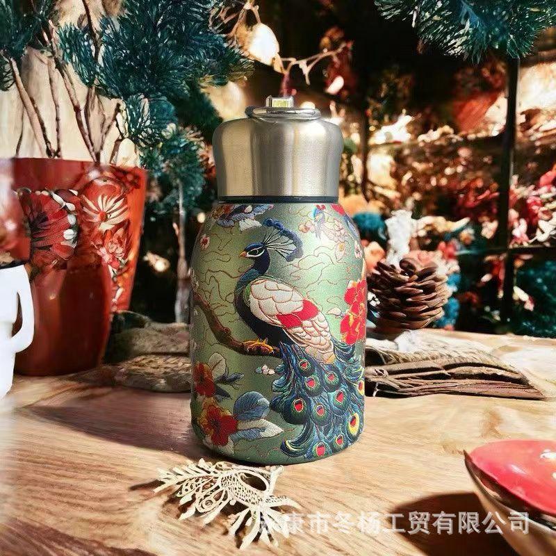 Guochao Mini Xiaopangding Thermos Cup with Pull Ring Convenient Pocket Cup Simple Fashion Cup Company Gifts