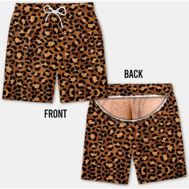 Funny Men’s Swim Trunks Fake Underwear Beach Shorts, Wide Load Birthday Gag Gift Summer Gag Gift for Men, Summer Vacation Shorts