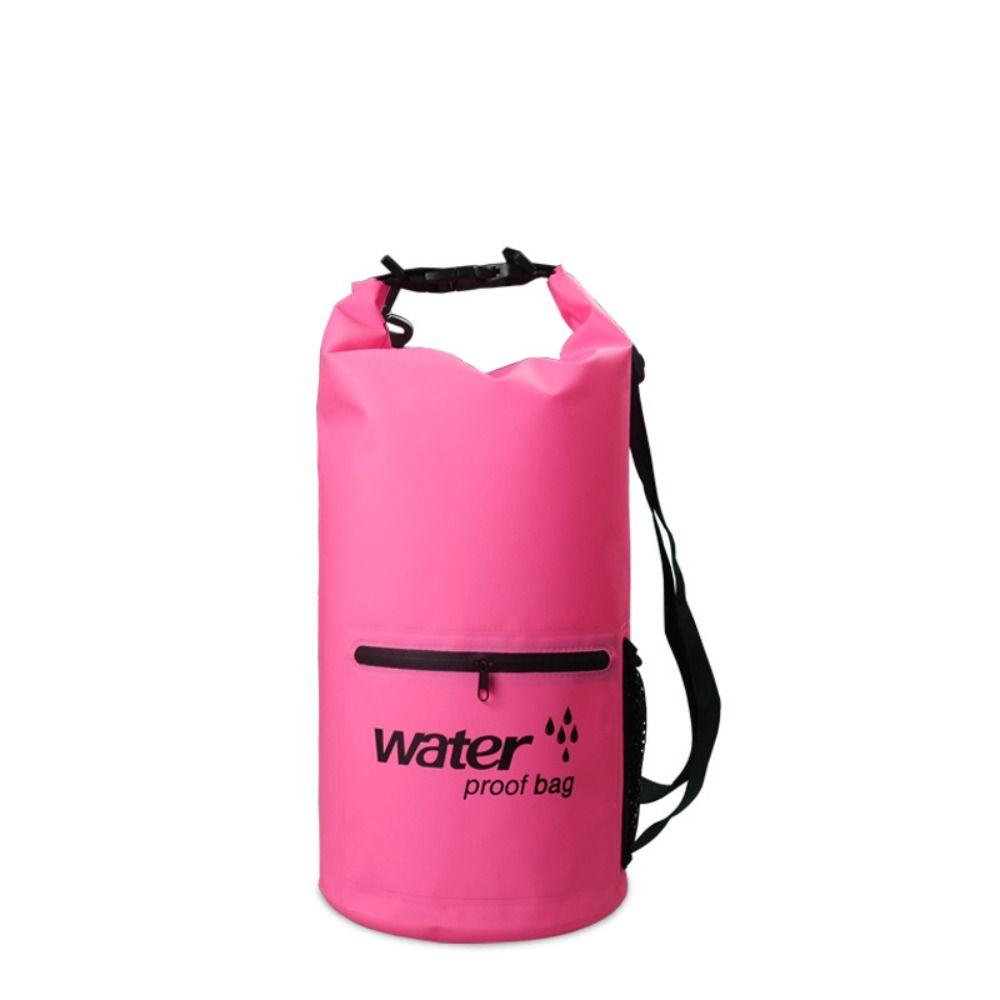 Thickened Material Roll Top Sack Mesh Pocket Floating Dry Bag Organizer Storage Backpack  Swimming