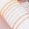 1Meter 3.2mm Necklace Heart Star Chain Gold Color Copper Link Chains Bracelet for Jewelry Making DIY Handmade Craft Wholesale