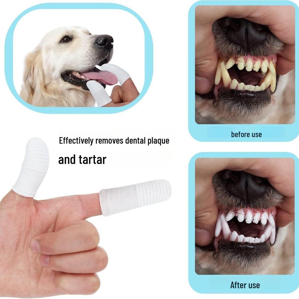 Pet Teeth Cleaning Finger Cots - Cat & Dog Dental Care