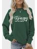 Stronger Than the Storm Printed Round Neck Sweatshirt - Autumn/Winter Collection