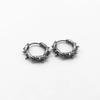 Retro Punk Black Thorn Hoop Earrings Hypoallergenic Earrings for Men Punk Jewelry Fashion Street Casual