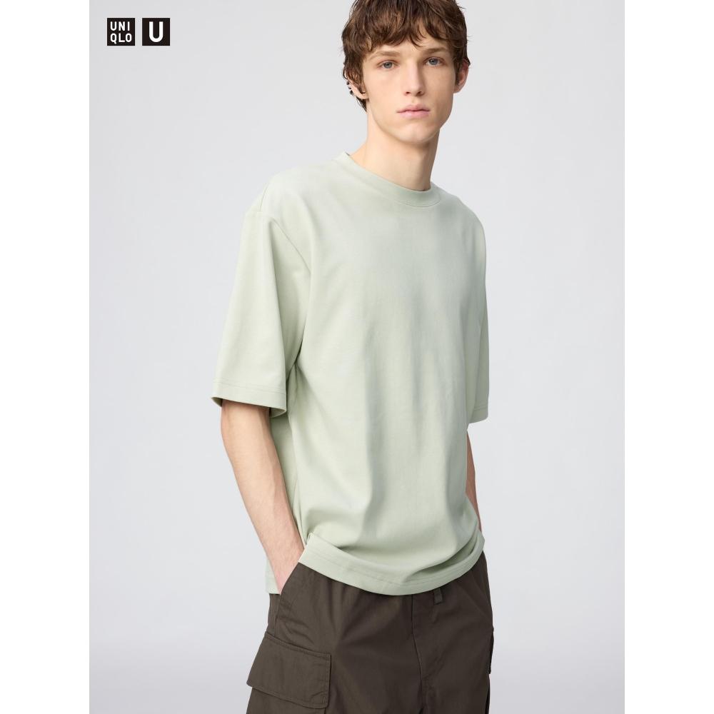 Uniqlo חולצת טי Oversized מכותנה Airism 5 שרוולים