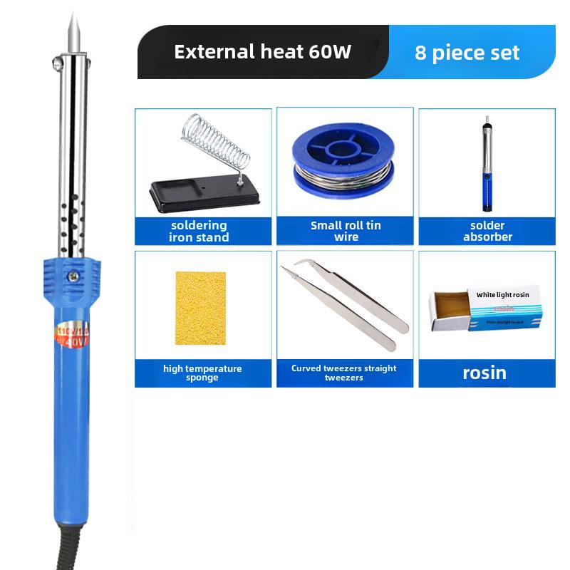 220V 60W/40W/30W Multi-Purpose Electric Soldering Iron with Rubber Handle and Pointed Tip for Household Repairs
