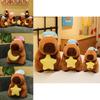 Cute Capybara Plush Toy With Short Pile Fabric For Kids Birthday Gift