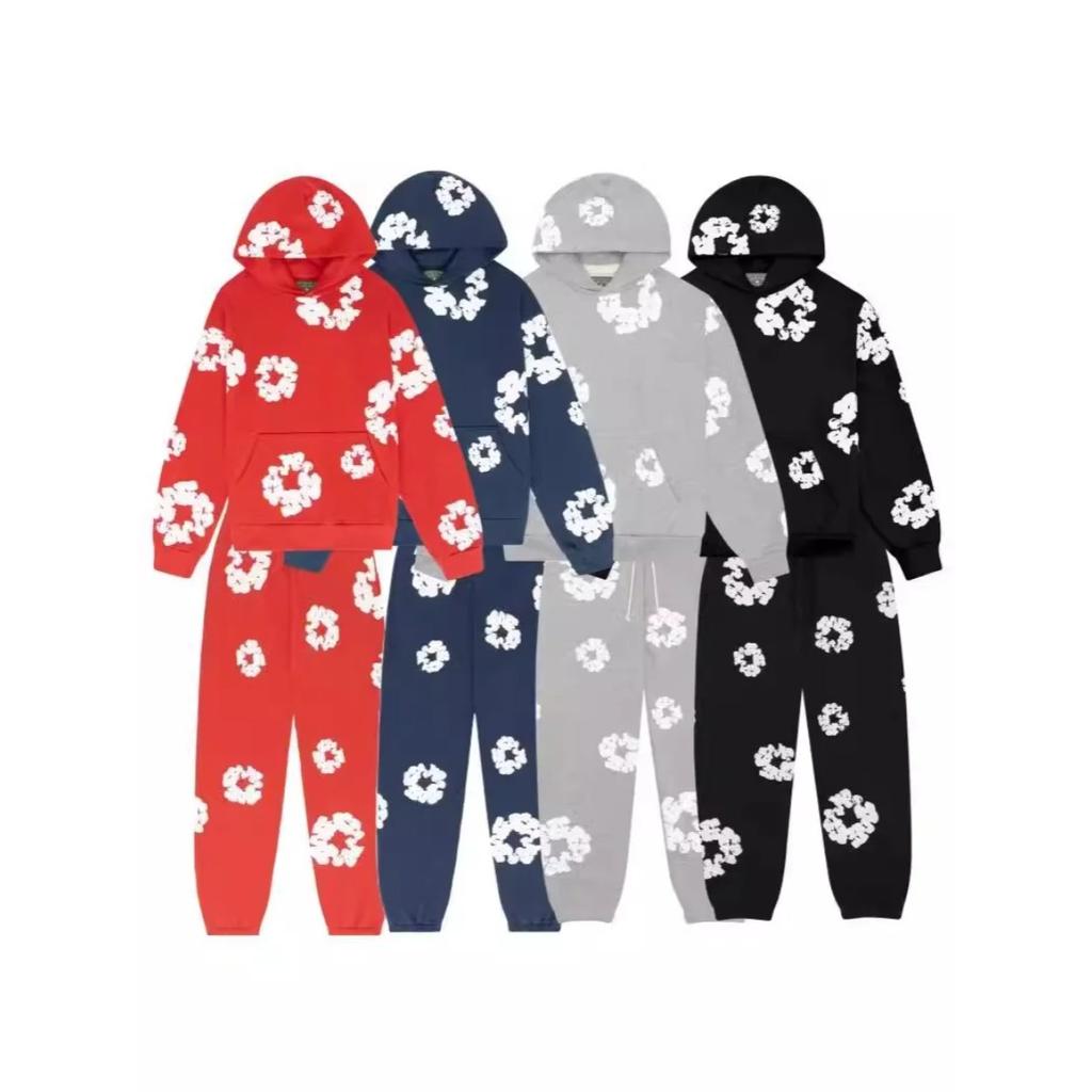 ZYLLO New Fashionable Foam Cotton Printed Hoodie, European and American High Quality Men's Sports Suit