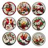 Decorative Chains for Hanging Ornaments Christmas Acrylic Window Decor, 2D Holographic Stained Glass Art Indoor Festive Atmosphere Decor Ornament with