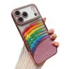 For IPhone 17 Promax Phone Case Electroplated with Rhinestones for Apple 16 Sparkling Powder Luxury 15 Rainbow Flowing Sand Case