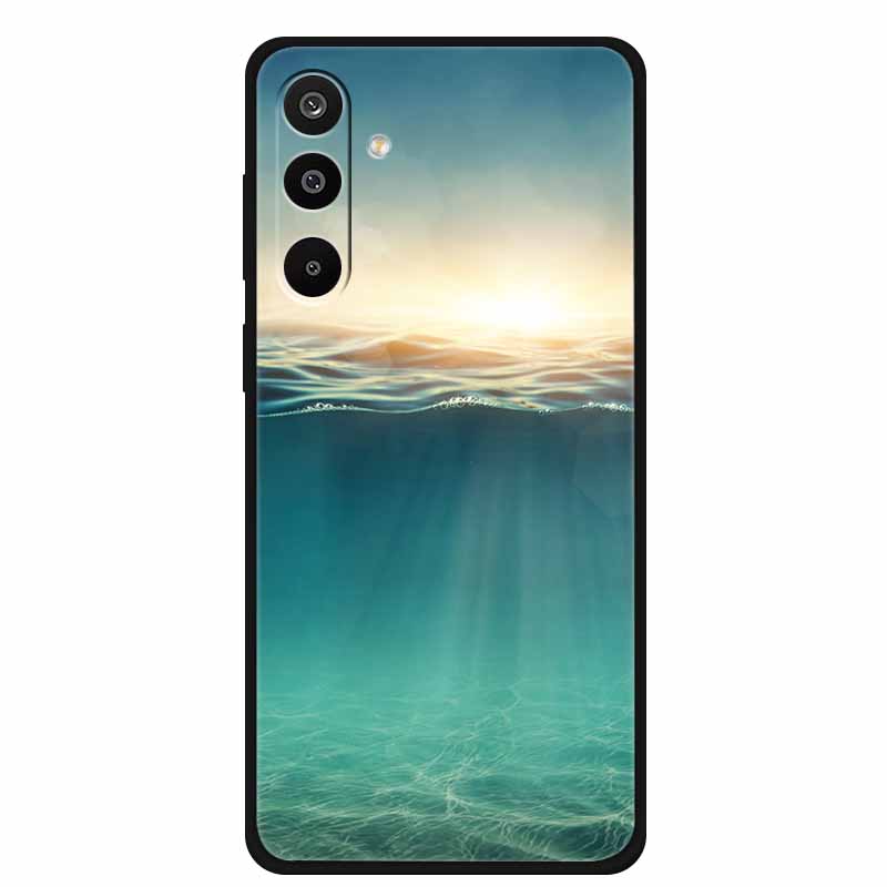 For Samsung Galaxy A36 5G Case Flowers Printed Silicone Phone Cases Cover for Samsung A26 5G TPU Shells A 26 36 Black TPU Coques