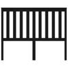 Headboard Black 126x6x101 Cm Solid Pine Wood