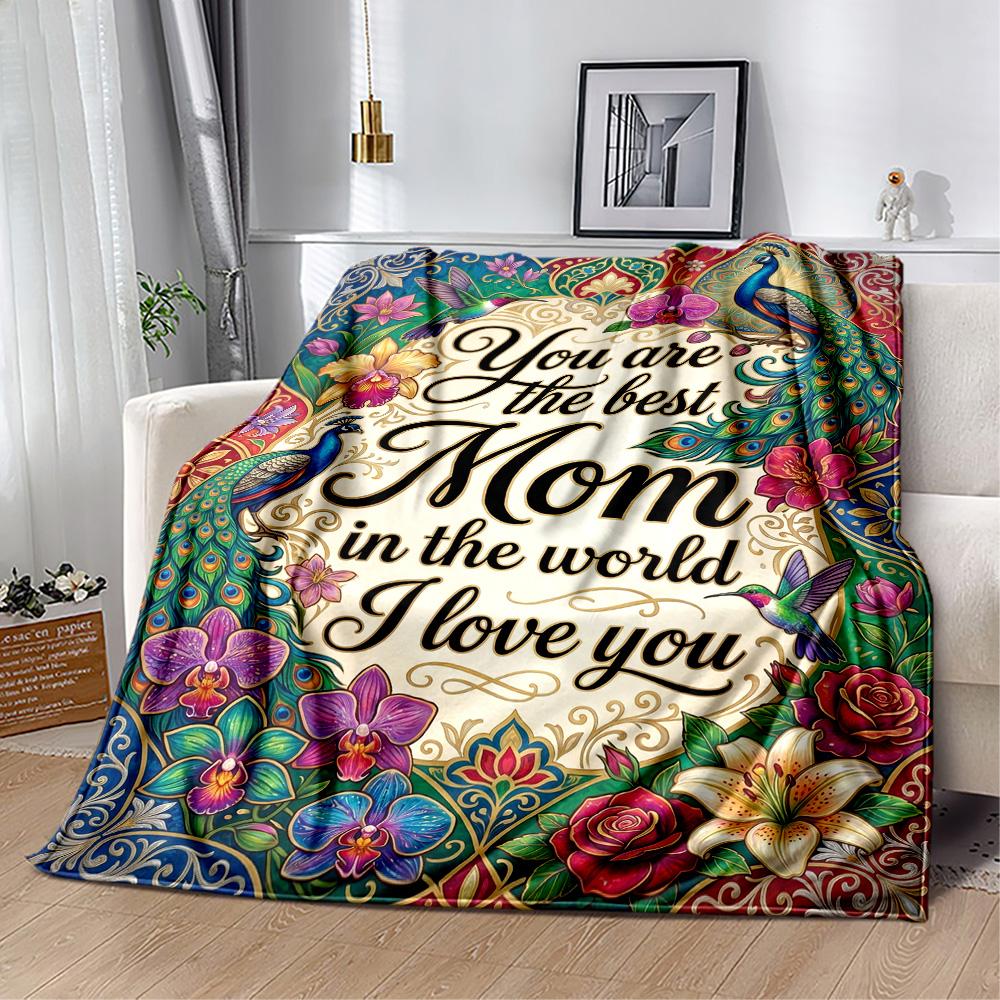 Best Mom World Blanket Soft Warm Cozy Great for Livingroom Office Chair Chair Four Seasons Multipurpose Stylish Decor Gifts For Family Or Friends