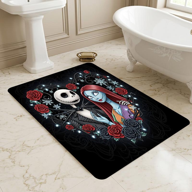 Nightmare Before Christmas Living Room Non-Slip Area Rug Soft Carpet for Bedroom Game Playroom Sofa Office Home Decor Doormat Christmas Gift C9211583