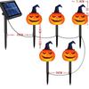Halloween Solar Pumpkin and Ghost Outdoor Waterproof Garden Lights