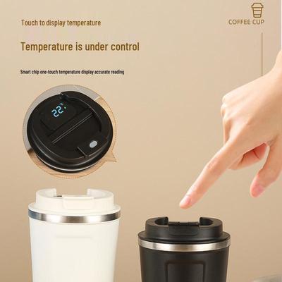 Akıllı Sıcaklık Göstergeli Paslanmaz Çelik Yalıtımlı Kahve Kupası - Taşınabilir Dış Mekan & Hediyeye Hazır