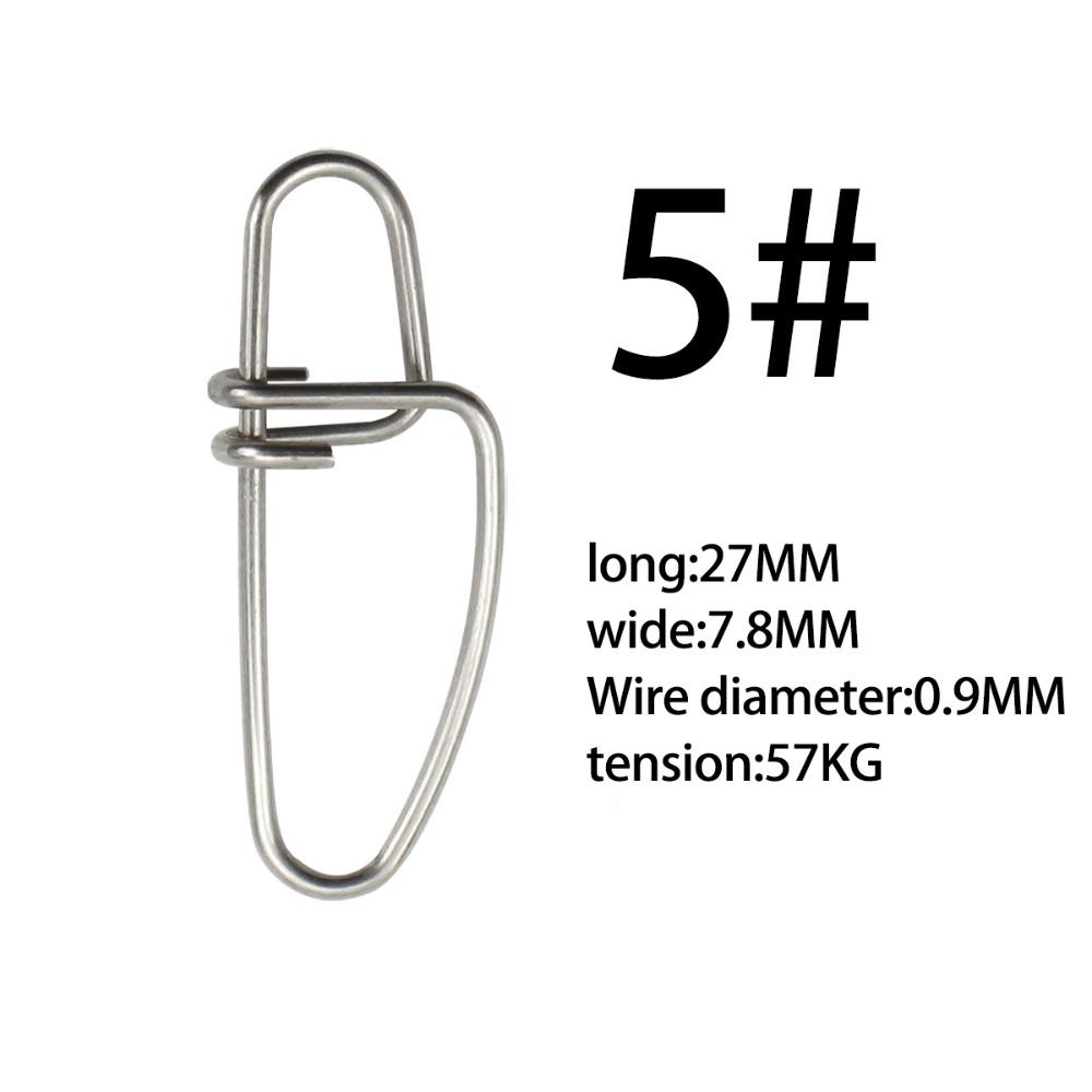 100pcs Stainless Steel Hooked Snaps Pin Fishing Snaps Luya Fishing Bait Pin  Fishing Hooks