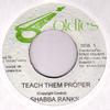 7inch Record SHABBA RANKS - Teach Them Proper NONE Sonic Sounds Ol Jamaica Reggae, Ska & Dub Used