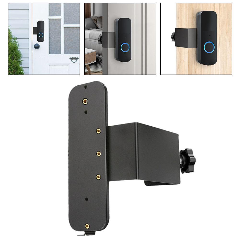 No Damage Doorbell Holder Easy Install Doorbell Bracket Office Doorbell Setup Metal Materials Non-Interfering Design