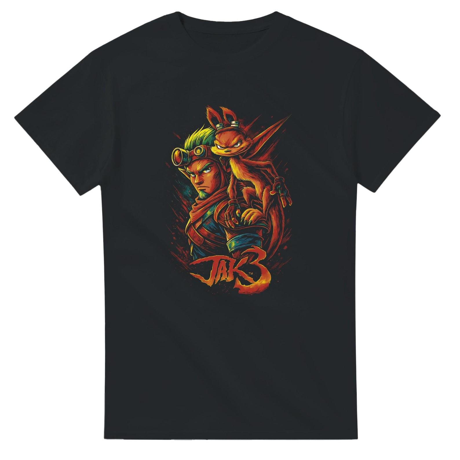 Jak and Daxter Halftone Heavyweight Unisex Crewneck T shirt | Gildan® 5000 L