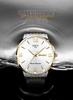 Men's Ultra-Thin Luminous Waterproof Alloy Wristwatch with English-Chinese Calendar and Solid Steel Band
