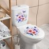 Home Decoration Watercolor Flower Leaf Stickers Self-Adhesive For Toilet Bathroom Bedroom Wall Decor