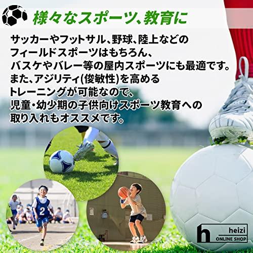 Heizi Flat Markers, 5 Colors, 50 Pieces, Flat Cones for Soccer, Track & Field, and Basketball (Includes 50 Pieces, Stand, and Storage Bag)
