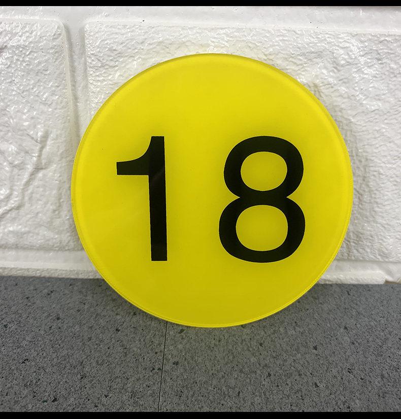 

Acrylic Table Number Plate - Blue, Green, Yellow, Red Stickers for Internet Cafe Seating & Locker Signs