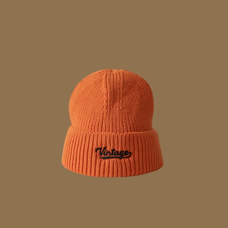 Winter versatile wool hat femininity shows Baijiu red knitted hat high quality original warm cover hat men