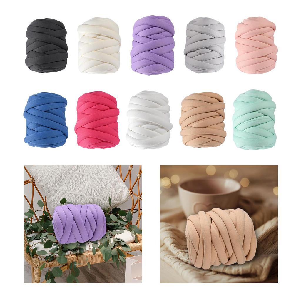 0.55lbs Chunky Yarn Bulky Yarn Thick Hand Knitting Tube Yarn Giant Yarn for Arm