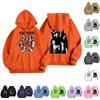 Unisex Lightweight Long-Sleeve Printed Hooded Pullover Sweatshirt