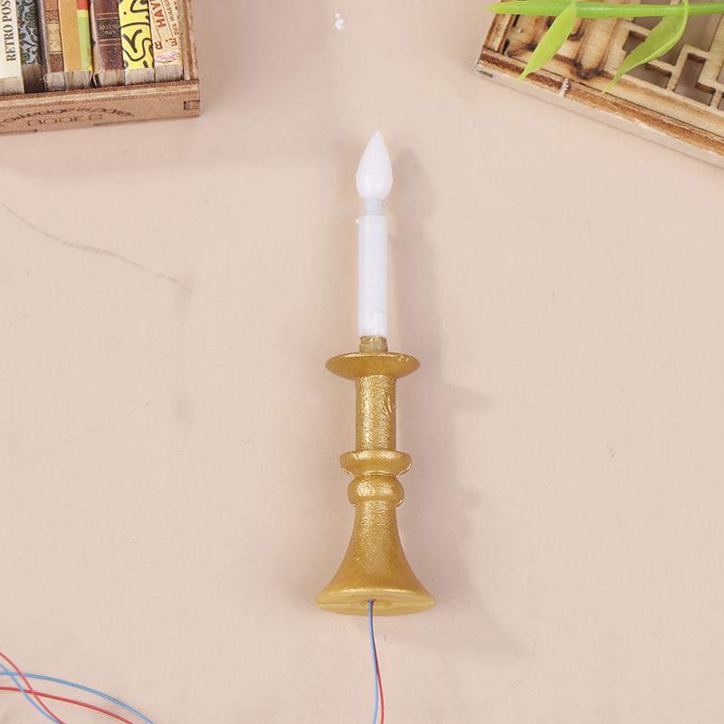 Miniature Dollhouse Candle Light Desk Lamp Mini Led Candle Lighting Home Decoration Doll Furniture Toy Can Be Bright
