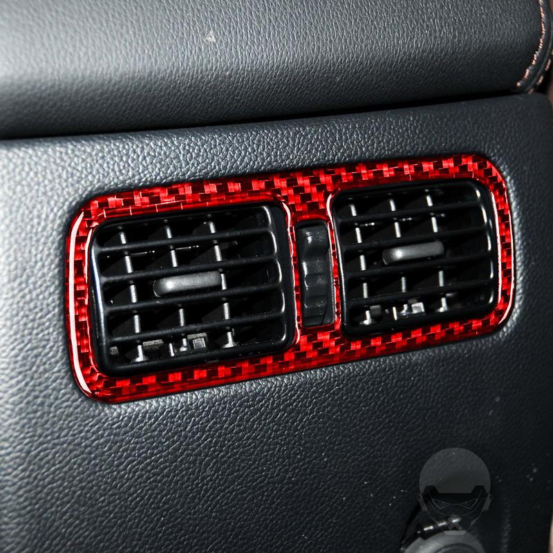 For Infiniti FX QX70 Soft Real Carbon Fiber Rear Air Outlet Trim Frame Panel Tuning Cover Sticker Car Interior Accessories Trim