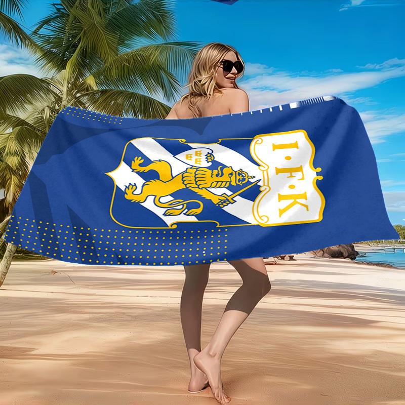 Ifk Lion Crest Emblem Beach Towel, Quick-drying, Easy to Care for, Suitable for Both Fitness and Beach Vacations,Sports Essential