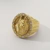 Hip Hop Gold Color Egyptian Mythology Large Ring for Men Vintage Stainless Steel Stone Finger Ring Personalized Trend Jewelryl