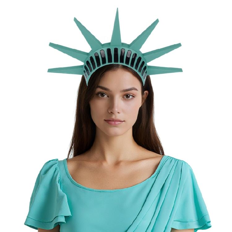 Statue Of Liberty Headpiece Cosplay Hairhoop For School Drama Cosplay Independence Day Outfit Dressingup Accessories