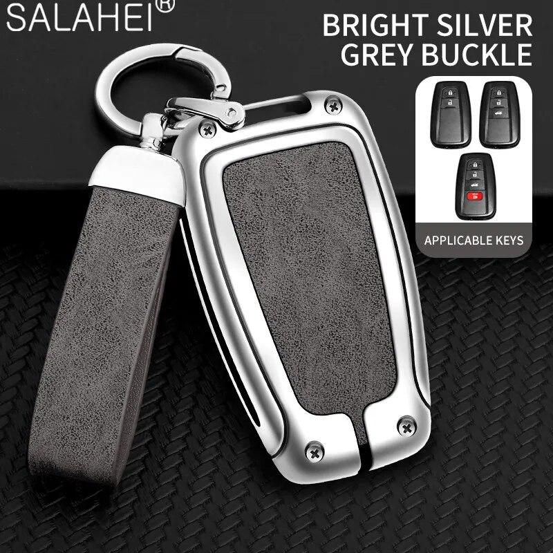 Geanta de acoperire pentru chei de mașină din aliaj de zinc pentru Toyota C-HR CHR Prius RAV 4 Camry Corolla 2017 2018 2020 2021 Accesorii pentru breloc