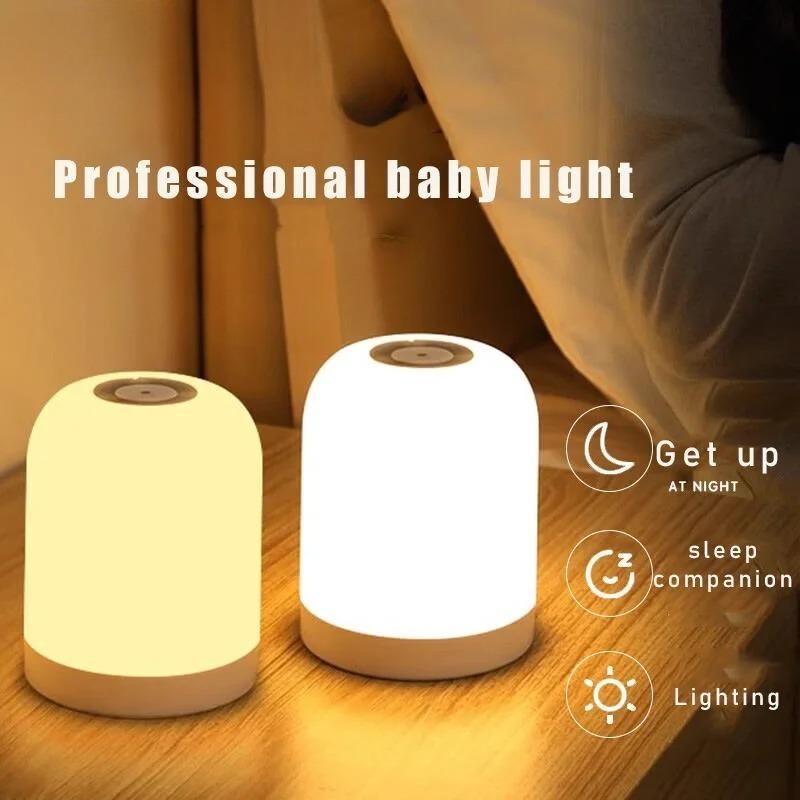 Mini Touch Night Light Rechargeable with Infinite Dimming Portable LED Bedside Table Lamp, Bedroom Living Room Night Light Decor