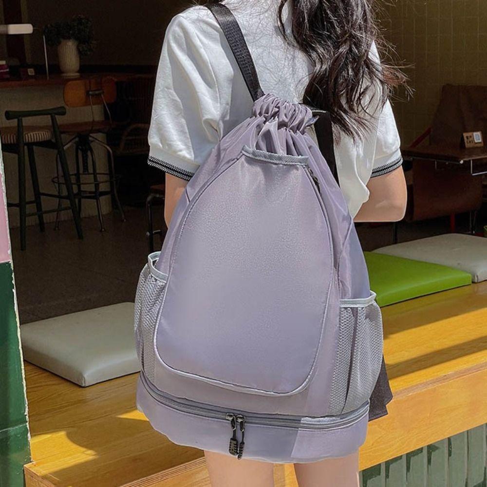 

with Shoes Pocket Tennis Racket Backpack Large Capacity Gym Pack Men and Women кавовий