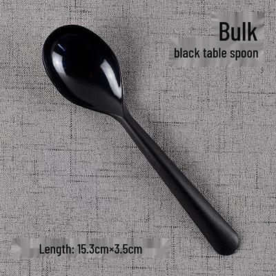 CHULV Disposable Black PS Plastic Spoons