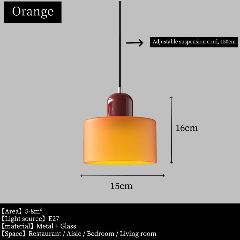 Vintage Colorful Glass Pendant Light E27 Metal Base Hanging Lamp for Dining Room Cafe Bar Decor