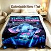 Elefanten-Thema Weiche Decke Personalisierter Benutzerdefinierter Name Textdruck Warme Decke Zuhause Sofa Schlafzimmer Dekoration